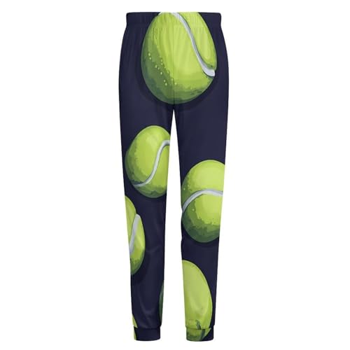 Green Tennis Balls Breathable Mens Pajama Pants Lounge Sleep PJ Bottoms Sleepwear Jogger4
