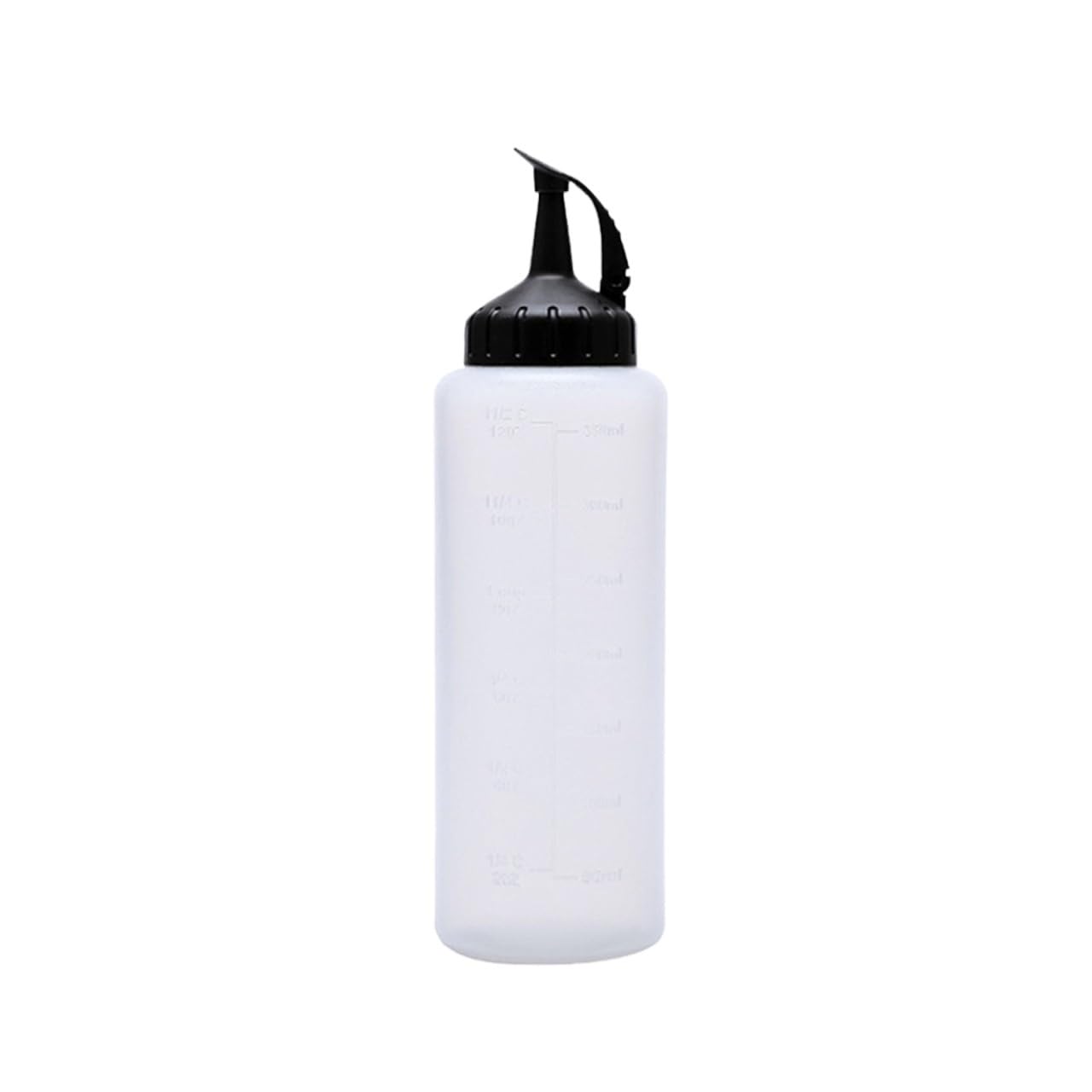 ZNJAMN 10pcs 175ML/350ML Large Squeeze Condiment Bottles With Nozzles Ketchup BBQ Sauces Olive Oil Bottle Dispenser Sauce for Seasoning(Lid Black,175ml)