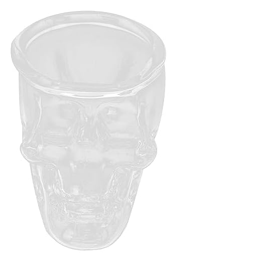 Vaso de cristal, vaso de cristal Innovador vaso transparente con cabeza de calavera Vasos de cristal para cócteles