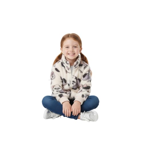 Image of Disney Minnie Pooh Stitch Girls Sherpa Coat Jacket Infant Toddler Big Kids