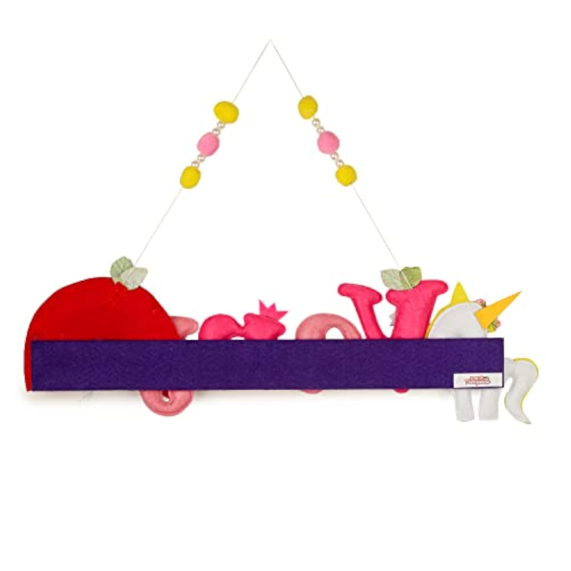 Li'll Rainbow Unicorn Theme Personalized Name Hanging