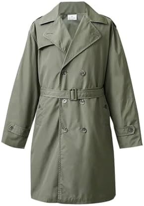 Amazon | 実物 フランス軍 オフィサー トレンチコート カーキオリーブ