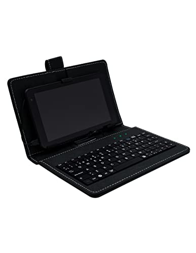 Tabletas, Personal Computer Funda con Teclado para Tablet 7' Acteck Ajustable/Base/Micro USB