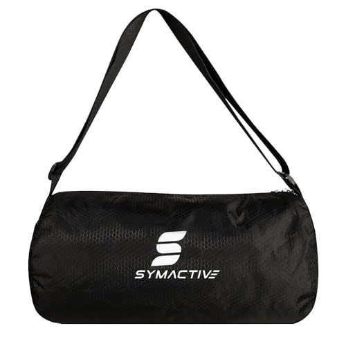 Amazon Brand – Symactive Gym Bag Workout Fitness Tote Polyester Lightweight Men & Women Backpack for Sports Athletic Crossfit Exercise Yoga (Black)
