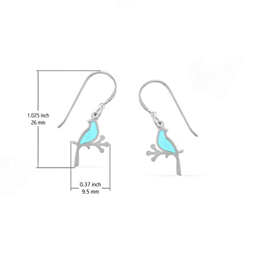 Boma Jewelry Sterling Silver Blue Resin Bird Earrings #TOP3