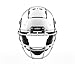 Schutt F7 VTD Collegiate Football Helmet, ROPO NB VC Facemask Attached, Medium, White