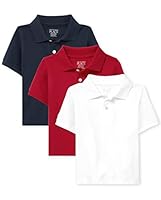 The Children's Place baby boys And Toddler Short Sleeve Pique Polo Shirt, Classic Red/Nautico/White 3 Pack, 18-24 Months US