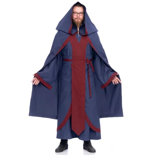 Burgschneider Dungeons & Dragons WIZARD COSTUME Adult Unisex Clothing Set | Fully Licensed by D&D | Spellbook at the ready!
