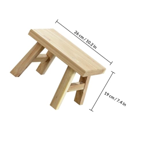 Banc long en bois kaki pour chambre et studio de danse