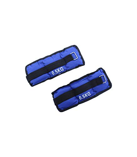 Riscko Wonduu Pareja De Pesas para Muñecas Y Tobillos Correa Ajustable para Ejercicio Azul 0.5-2 Uds (0,25 + 0,25)