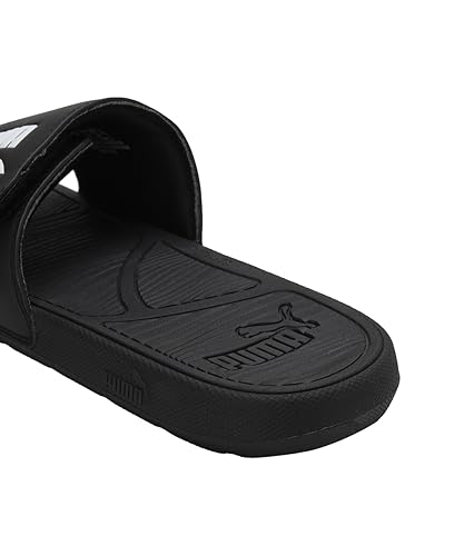 Image of Puma Unisex-Adult Cool Cat 2.0 V FS Black-White Slide - 6 UK (39096101)