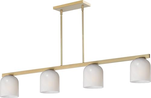 Maxim Lighting 21236MRNAB Scoop 4-Light Linear Pendant, Natural Aged Brass