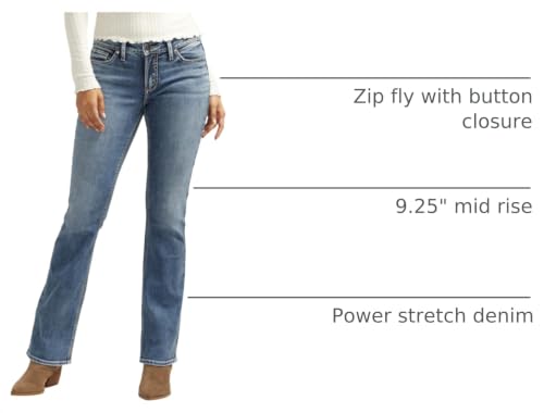 Image of Silver Jeans Co. Women's Elyse Mid Rise Comfort Fit Slim Bootcut Jeans
