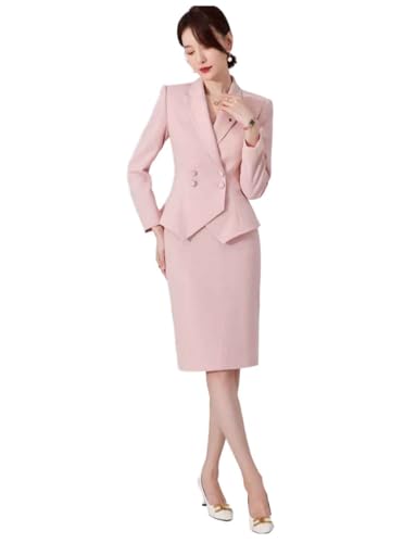 Costume Femme Mariage Ensemble Chic Veste Double Boutonnage pour Cérémonie