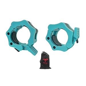 DEVU Olympic Barbell Clamps 2 inch Quick Release Pair 2″ Hole Barbell Clamp for Heavy Weight Lighting