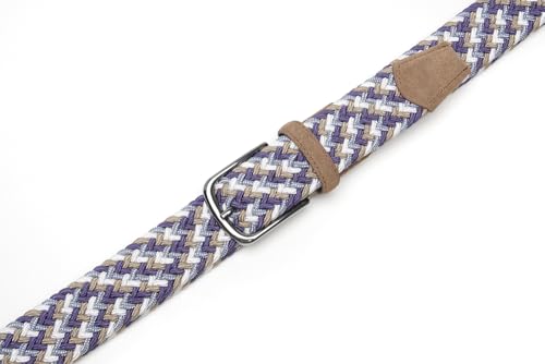 Image of Fabio Valenti Men's Stretch Belt,Woven Braided Web Belt 1 3 /8 for Golf Casual Pants Shirts Jeans