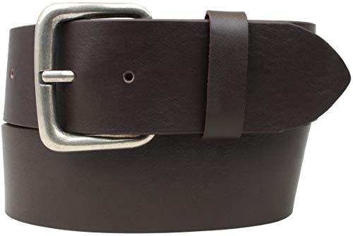 BELTINGER Ceinture en cuir de jean pleine fleur 5 cm | Ceinture en cuir pour homme 50mm | Ceinture large pour homme en cuir véritable | Marron 85cm