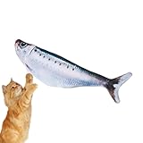 Jouet robotique pour chat – Jouet pour chat – Jouet auto-divertissement | Poisson électrique à queue réelle qui remue et saute pour les chiots et les petits chiens ennuyeux, mâchants