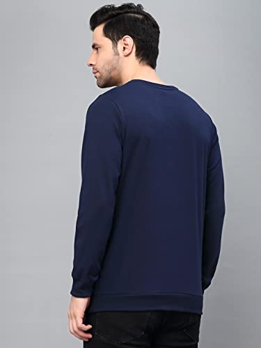 Image of Rigo Fleece Printed Round Neck Sweatshirt for Men | Full Sleeves Sweatshirt for Men | Casual Wear & Stylish Sweatshirts for Men