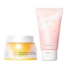 Saturday Skin Rub-A-Dub Refining Peel Gel Facial Cleansing Gels Facial Cleansing Washes and Yuzu Vitamin C Sleep Overnight Face Mask Skin Care