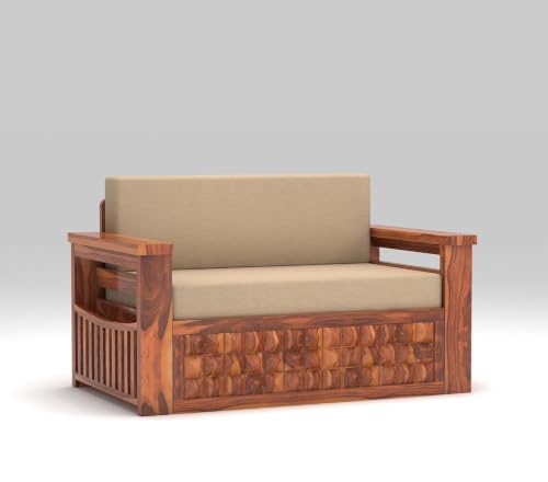 Image of Wooden Sofa Cum Bed (Ades Honey)