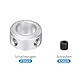 QUARKZMAN Aluminium Stellringe 10 mm Innendurchmesser Klemmring Silber Wellensicherungsring Bohrung Set-Schrauben-Stil Klemmringe Tiefenanschlag für Bohrer Auto Robotik Fertigung 2 Stück