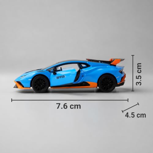 Image of Wizplex CCA Lamborghini Huracan STO 1:64 Officially Licensed Premium Die Cast Metal Car in Acrylic Display Case - Openable Doors, Collectible Supercar Showpiece for Collectors & Kids 3+