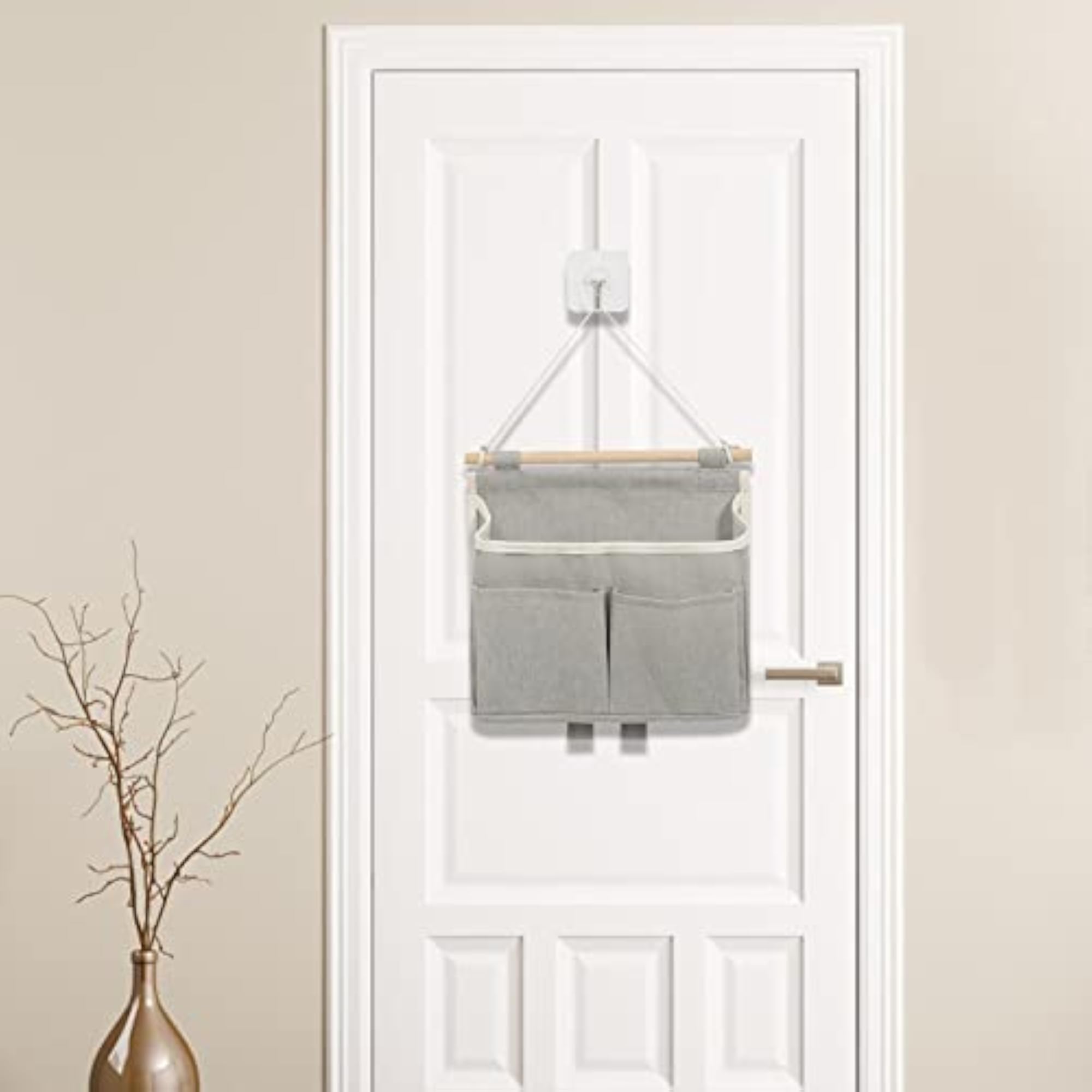 Practical Wall Mount Storage Bag with 3 Pockets
