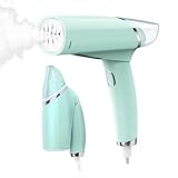 スチームアイロン 【2Way式・18秒立ち上がり】 衣類スチーマー スチームアイロン折り畳み式 ハンディアイロン アイロン 携帯 2Way ハンガーにかけたまま アイロン台掛け 携帯アイロン 小型 シワ伸ばし 除菌 脱臭 18秒立ち上がり 15分連続スチーム 衣類アイロン パワフル 1000W ハンディースチーマー 120MLタンク 使用簡単 ブラシ付き 家庭・出張・旅行用 (グリーン)