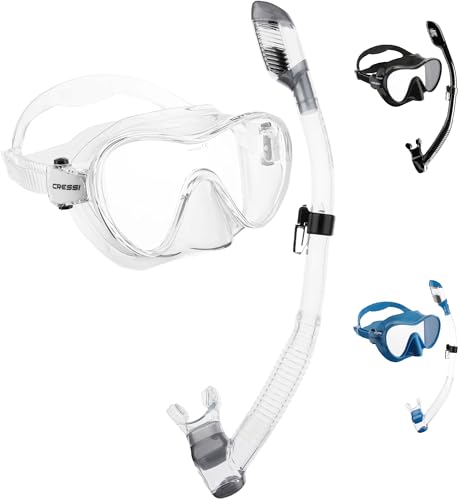 Cressi F1 Frameless Diving Mask, Anti-Fog Tempered Lens, Snorkel Mask For Adults & Scuba Diving, Micrometric Buckles Fit