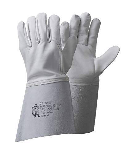 Preisvergleich Produktbild Schweißerhandschuhe aus Nappaleder, mit Stulpe, Größe 10