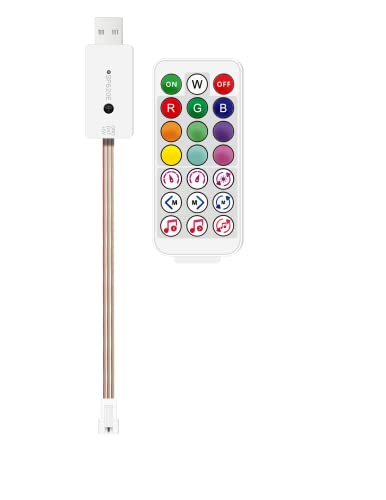 Image of BTF-LIGHTING USB Bluetooth SP620E Mini Controller WS2812B WS2811 SM16703 UCS1903 Sync Built-in Mic Music Timer Group Control for LED Module Pixel Strip Light APP IR Remote DC5V