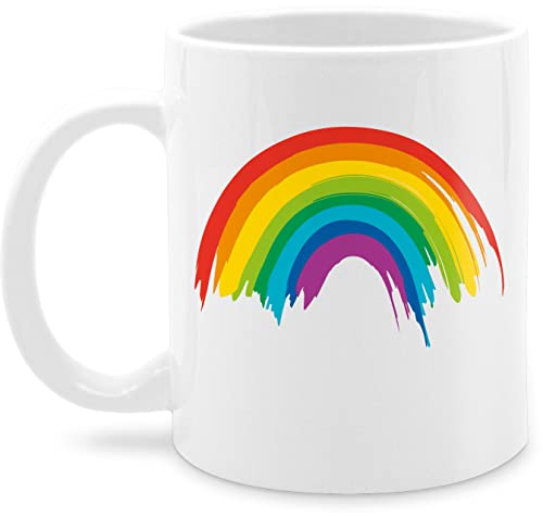 Tasse Tassen 325ml - Pride Flagge - Regenbogen LGBT & LGBTQ - 325 ml - Weiß - regenbogentasse gay csd rainbow kaffeetasse mug lesbian christopher street day teetasse lqbtq flag kaffeebecher lgbtqia