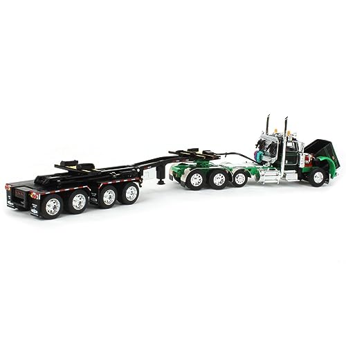 DCP 1/64 Black/Green Peterbilt 389 con remolque ERMC Hydra-Steer miniatura 6