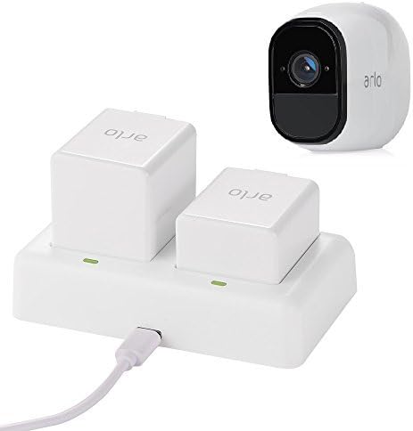 Charger Station for Arlo Rechargeable Battery - Dual Charger for Arlo Pro/Pro 2, Arlo GO and Arlo Light, with Quick Charge Power Adapter and Type-C Cable, Upadated Version,FCC & UL Certified