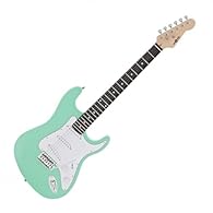 IDEAL FOR BEGINNERS: The LA Series Electric Guitar with Accessories & 15W Amp bundle is perfect for those starting their guitar journey. GUITAR CONSTRUCTION: Smooth maple neck for comfortable playability, lightweight paulownia body for ease of handli...
