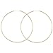 Very Thin Endless Hoops, 40mm 1 5/8" Gold Tone in Gold Tone