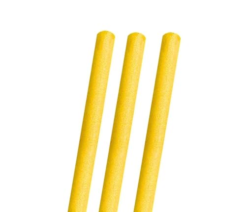 3 Churros de 150 cm para Juegos y Entrenamiento Acuático,Flotadores de Piscina de Espuma 3 Churros de Natación. (Amarillo)