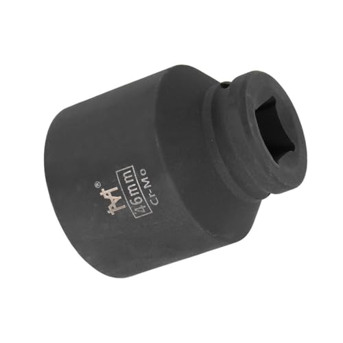 Unifizz 3/4 Inch Drive - 46mm Deep Impact Socket with 6 Point Design, Heat-Treated Cr-V Steel 78mm Length, Metric Sizes