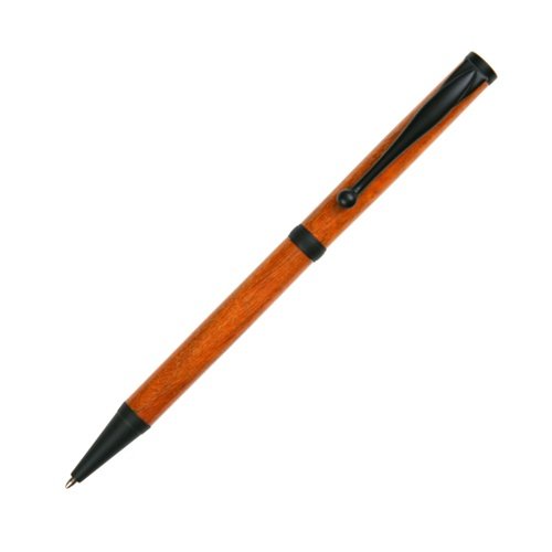 Lanier Pens Slimline Twist Pen - Black Enamel - Pernambuco