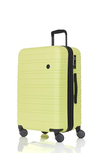 Nere - Stori - ABS Hard-Shell Suitcase Collection - 8-Spinner Wheels - Self-Repairing Zip - Built-in TSA Combination Lock - Expanding Luggage (Shadow Lime, Medium)