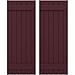 Ekena Millwork ARW101BB621X75WRH Americraft Six 2 Exterior Real Wood Joined Board-n-Batten Shutters (Per Pair), 21"W x 75"H, Wine Red