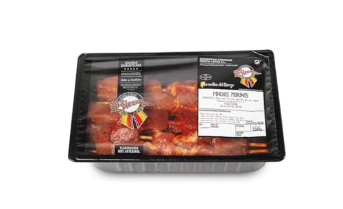 Embutidos Bierzo Pinchos Morunos de Cerdo Adobados con Especias, 2 kg, Bandeja de 20 Unidades, Ideal para Plancha y Parrilla, Refrigerado