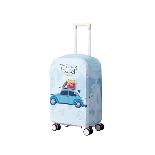 Image of HOKIPO Suitcase Covers for Trolley Suitcase, 220gsm Durable and Washable, Small (18-19inch) - Road Trip (AR-6343-D13)