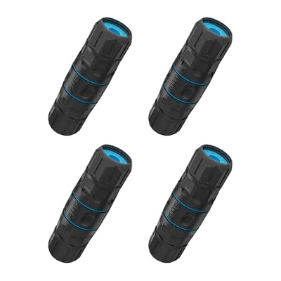 Elecan IP68 Waterproof Cat 6 RJ45 Coupler 4 Pack, 1000Mbps FTP Shielded Female to Female Ethernet LAN Network Cable Connector Extender, Indoor & Outdoor Use for Cat6/ Cat 5e 5 PoE IP Cameras Devices