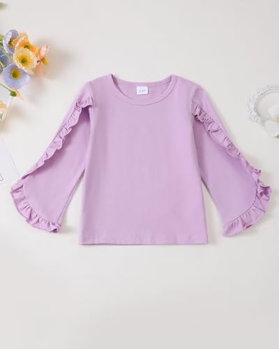 Image of Little Girls Clothes Kids Fall Winter Outfits Pant Set for Girl Age 4-8 | Girls Fall Winter Clothes, 2 Peices, Long Sleeve Shirt, Cute Clothing, Gifts, Family Photos, School, Christmas, Cotton Blend