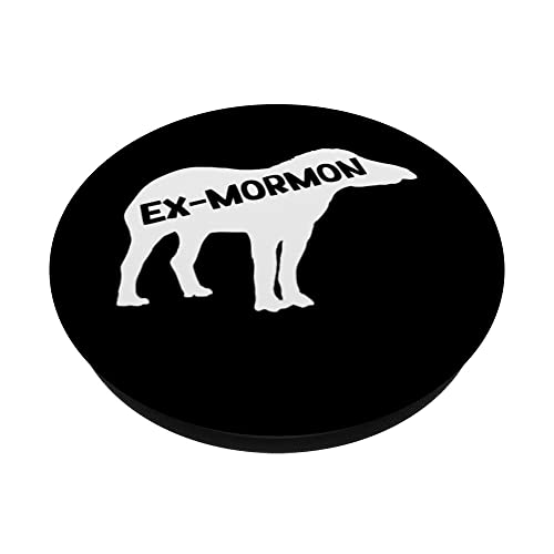 Ex Mormon Tapir Horse LDS Exmo Ex-Mormon PopSockets Swappable PopGrip, Black - Image 2
