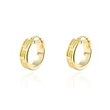 Höhe (mm):: 18 Band-Ohrring Hoop Ohrringe - Gelbgold 18 Karat (750) - Geschenkbox - Garantiezertifikat