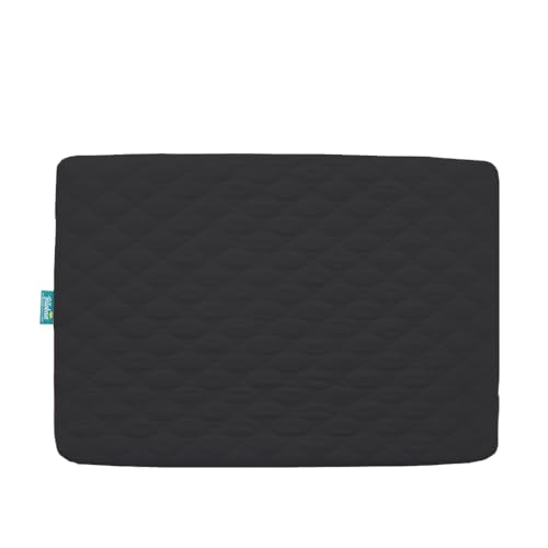 Image of Pack and Play Mattress Protector Sheets Fitted Waterproof Playard Mattress Pad Cover, Compatible with Graco Pack n Play & Dream On Me & Pamo Babe, Playpen/Playard Sheet, Black, 39" x 27"