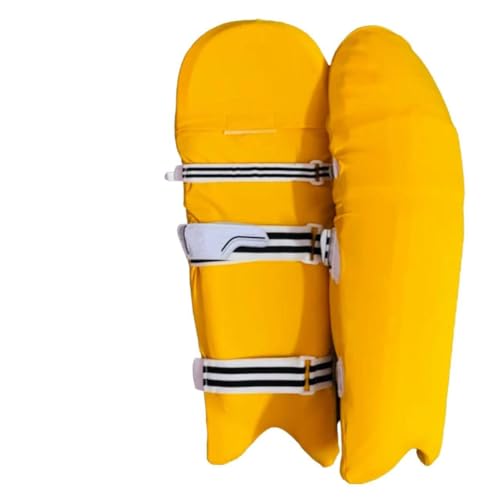 Image of Cricket Leg Guard Pad Skin - Cover /Outer Skin (1 Pair Yellow)